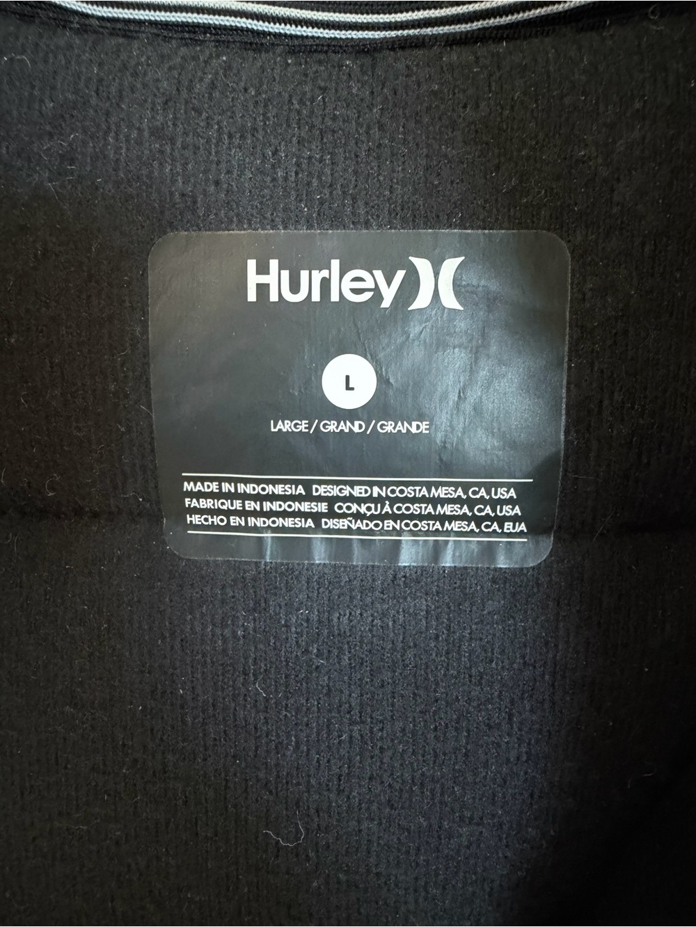 Hurley Black Quilted Hooded Puffer Jacket - Picture 4 of 13